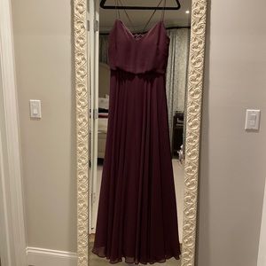 Jenny Yoo eggplant/merlot bridesmaid dress, size 8